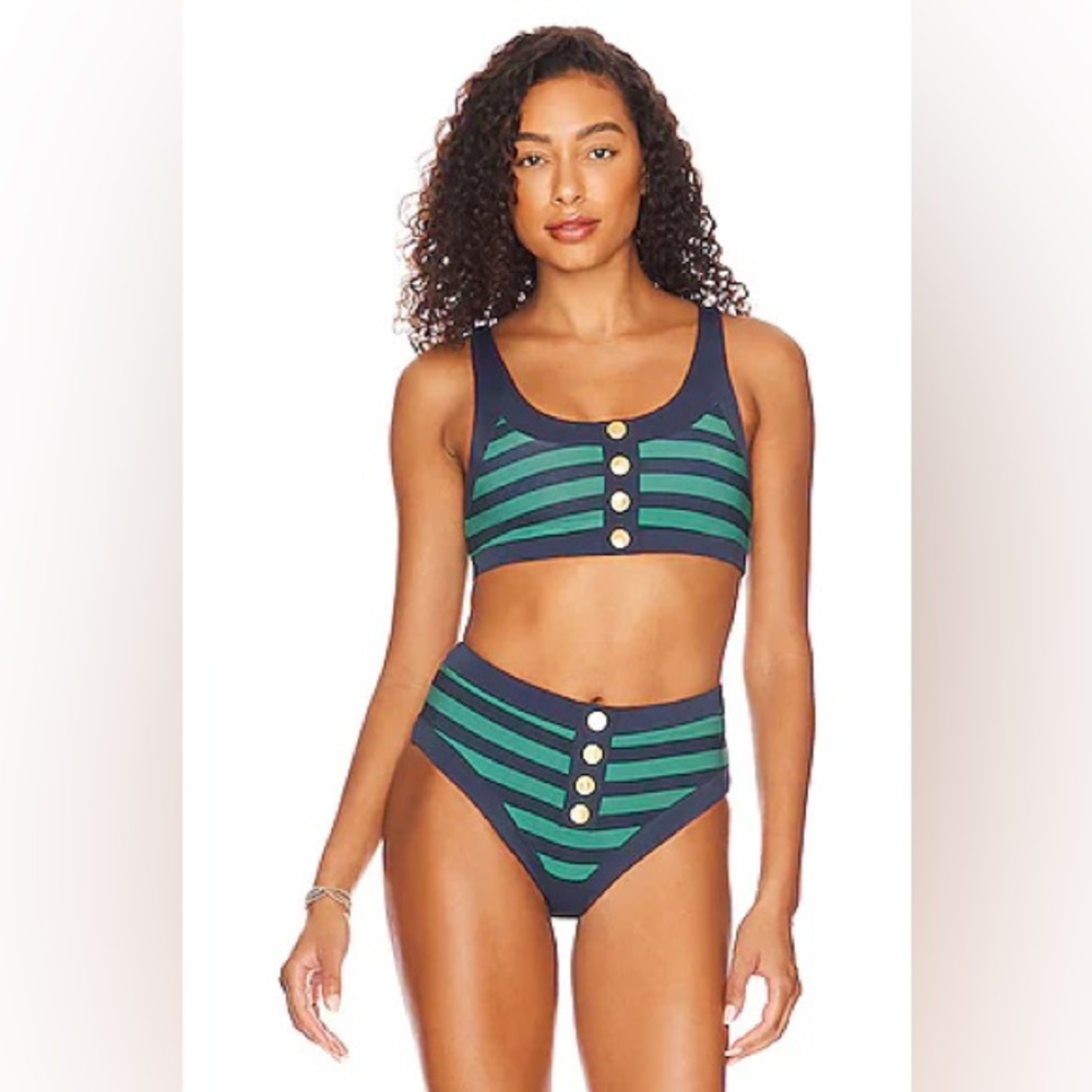 Beach riot M/L rugby stripe swimsuit